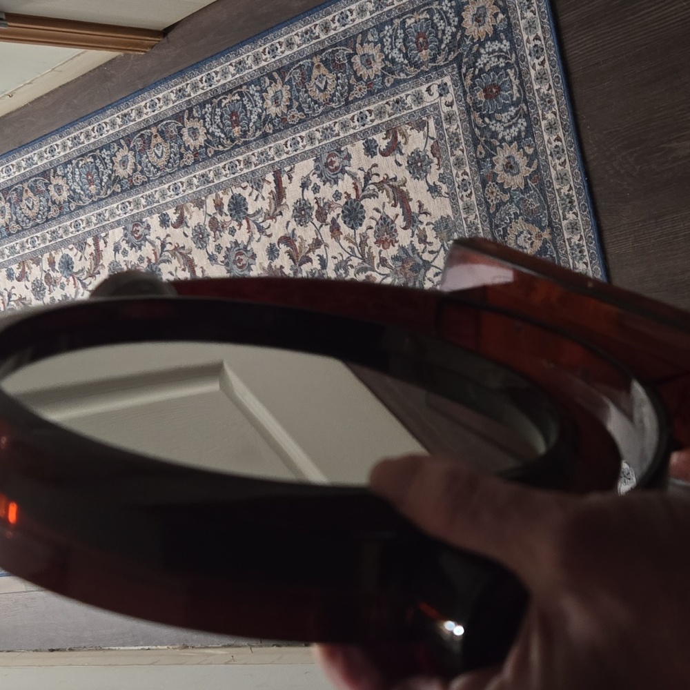 Vintage Rich Brown Vanity Mirror